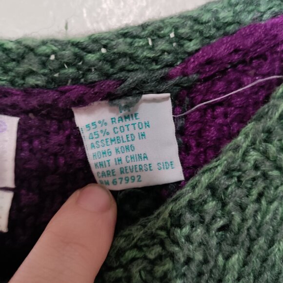 Segrets Sun Prints Hand Knit Vintage Sweater Women's Size Medium - Picture 4 of 8